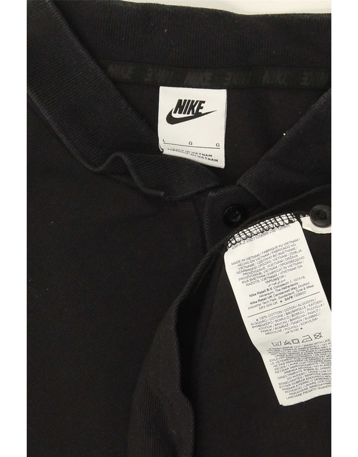 Polo Nike da uomo grande in cotone nero