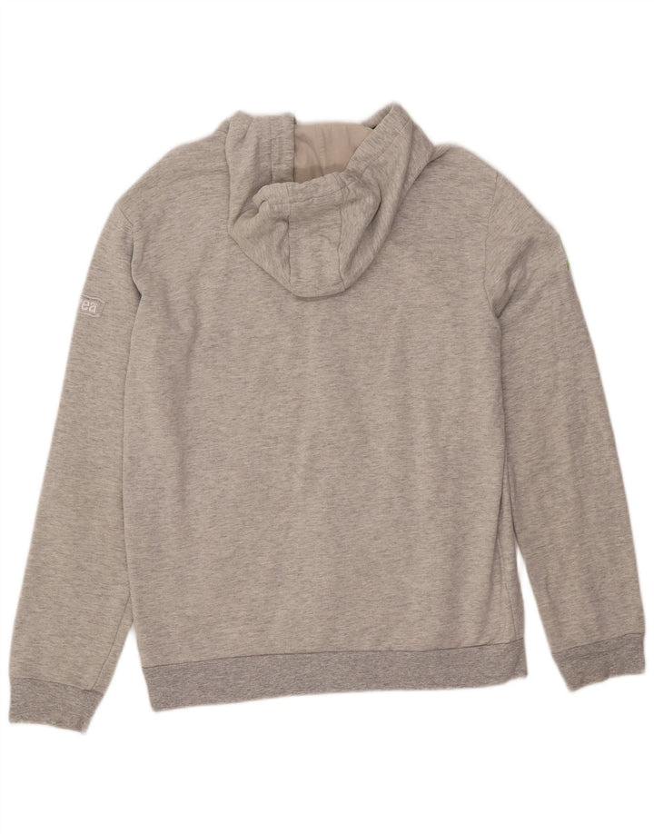 ERREA Womens Zip Hoodie Sweater XL Grey Cotton
