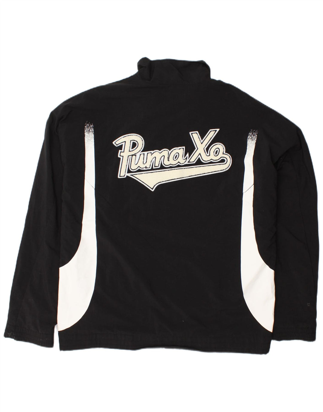 PUMA Mens Graphic Tracksuit Top Jacket Large Black Colourblock