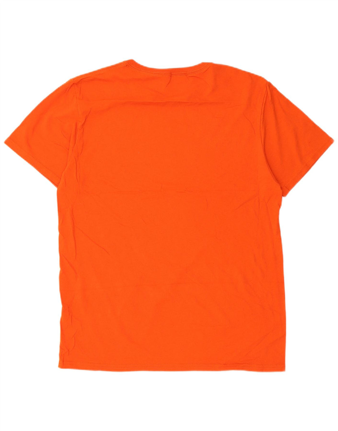 Russell Athletic Mens T-Shirt Top Medium Orange Cotton