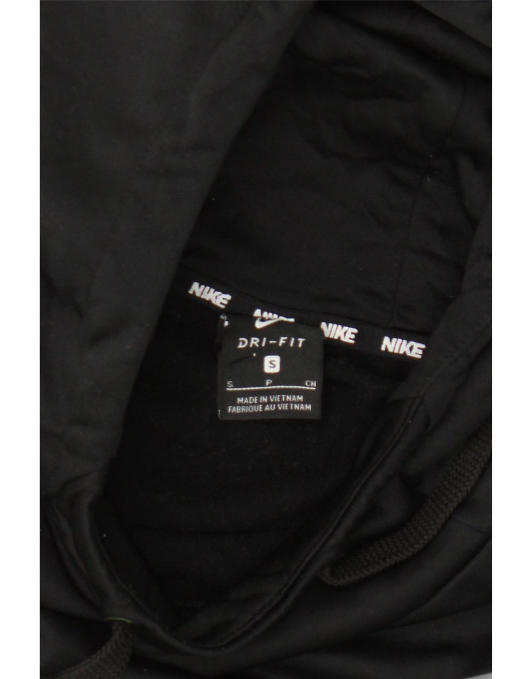 NIKE Mens Dri Fit Graphic Hoodie Jumper Small Black Polyester Vintage Nike and Second-Hand Nike from Messina Hembry 