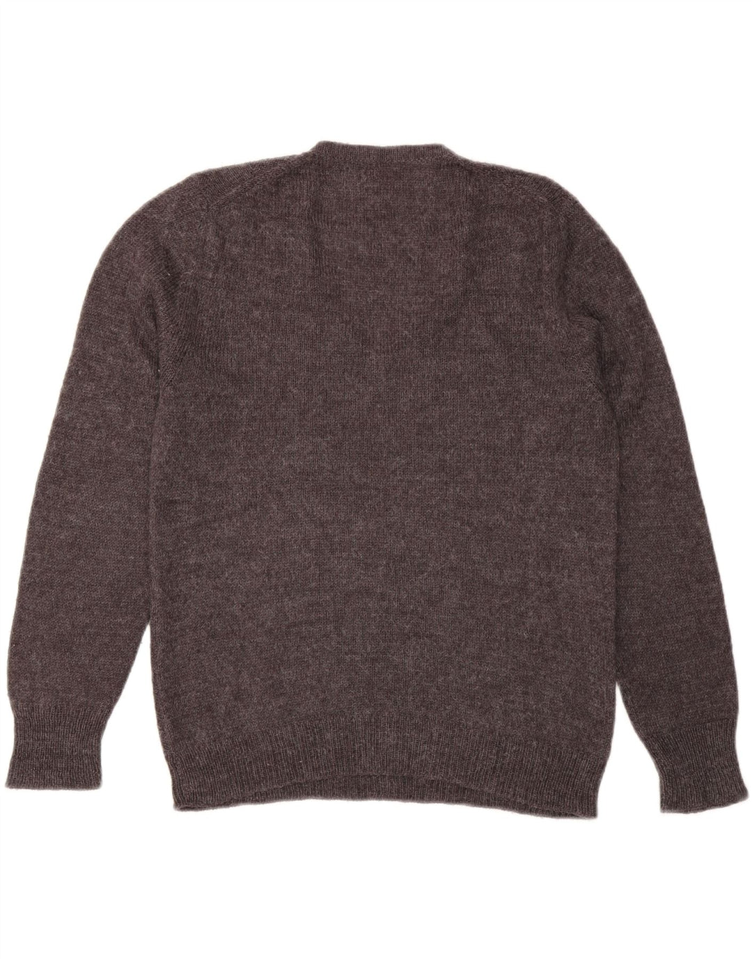 VINTAGE Womens V-Neck Jumper Sweater UK 12 Medium Grey Vintage Vintage and Second-Hand Vintage from Messina Hembry 