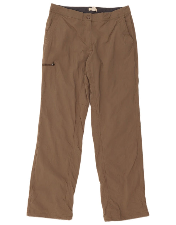 L.L.Bean Womens Straight Cargo Trousers US 8 Medium W30 L31 Brown Nylon