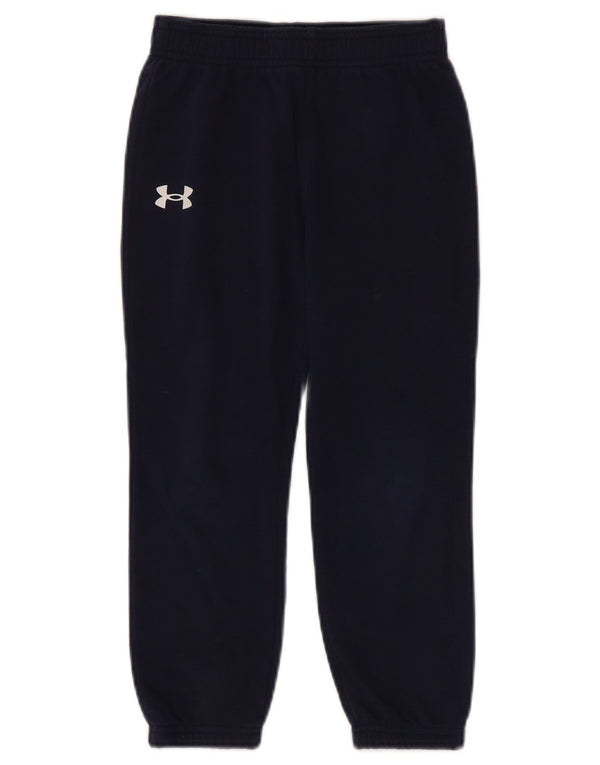 Under Armour Boys Tracksuit Trousers Joggers 5-6 Years Navy Blue Cotton