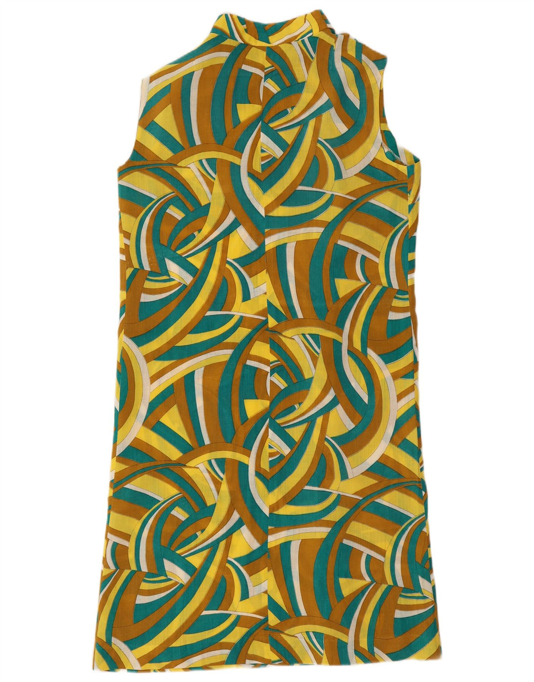 Vintage Womens Sleeveless Shift Dress IT 48 XL Multicoloured Geometric