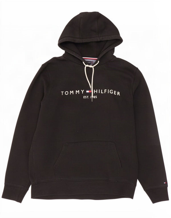 Tommy Hilfiger Pull à capuche graphique pour homme XL Noir Coton