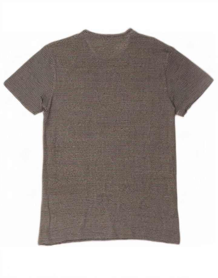 Męski T-shirt Zara, top w małe, białe paski