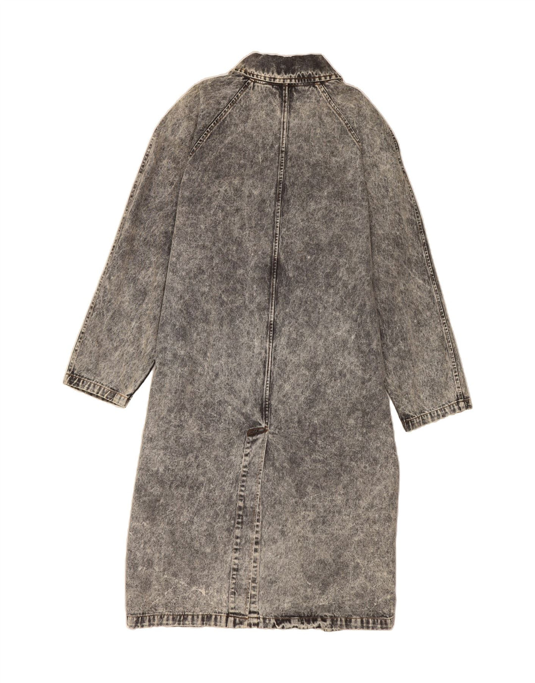 VINTAGE Girls Oversized Denim Coat 15-16 Years Grey Cotton Vintage Vintage and Second-Hand Vintage from Messina Hembry 