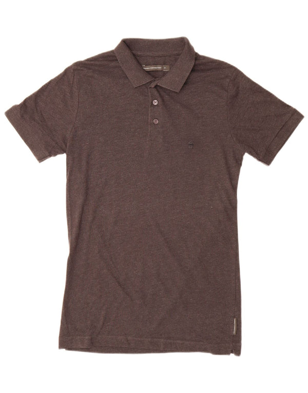 French Connection Mens Polo Shirt Small Grey Cotton