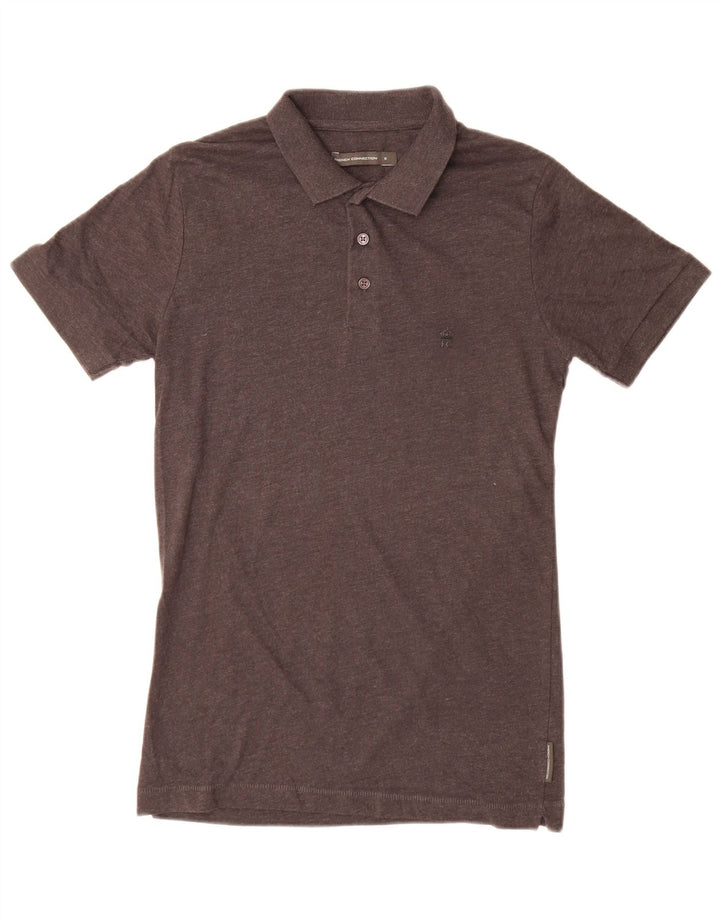Polo da uomo French Connection piccola in cotone grigio