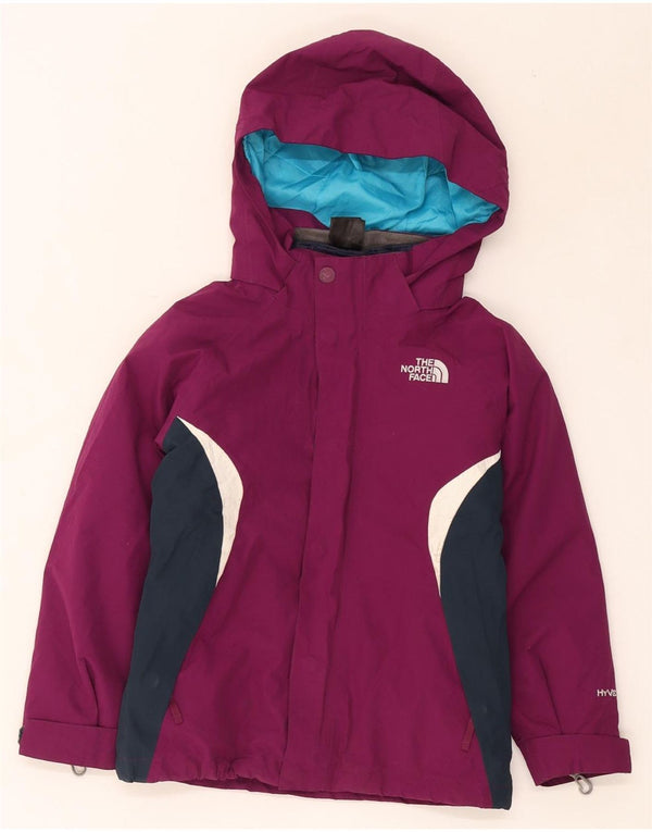 The North Face Mädchen-Skijacke mit Kapuze, 5–6 Jahre, XS, Kastanienbraun, Farbblock