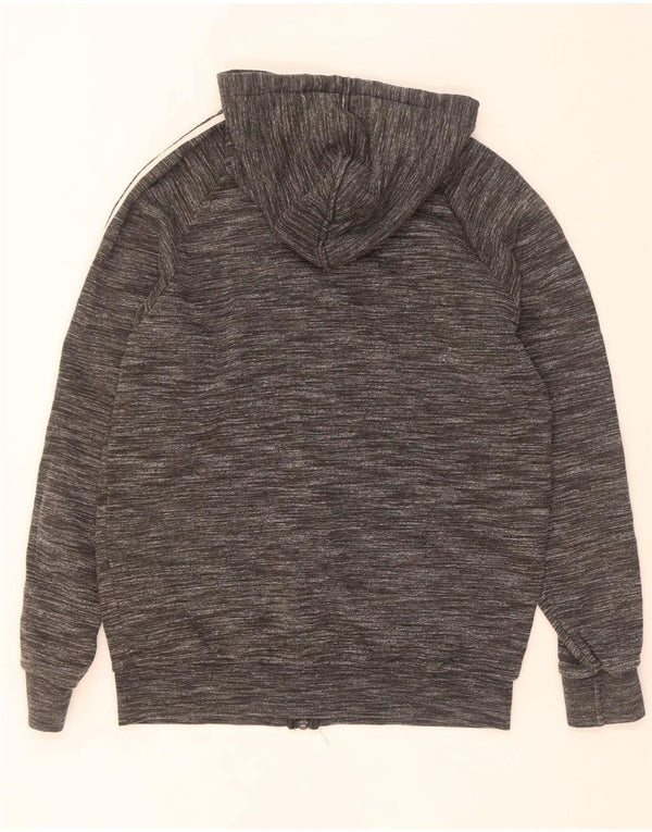 Adidas Mens Zip Hoodie Sweater Medium Grey Flecked Cotton