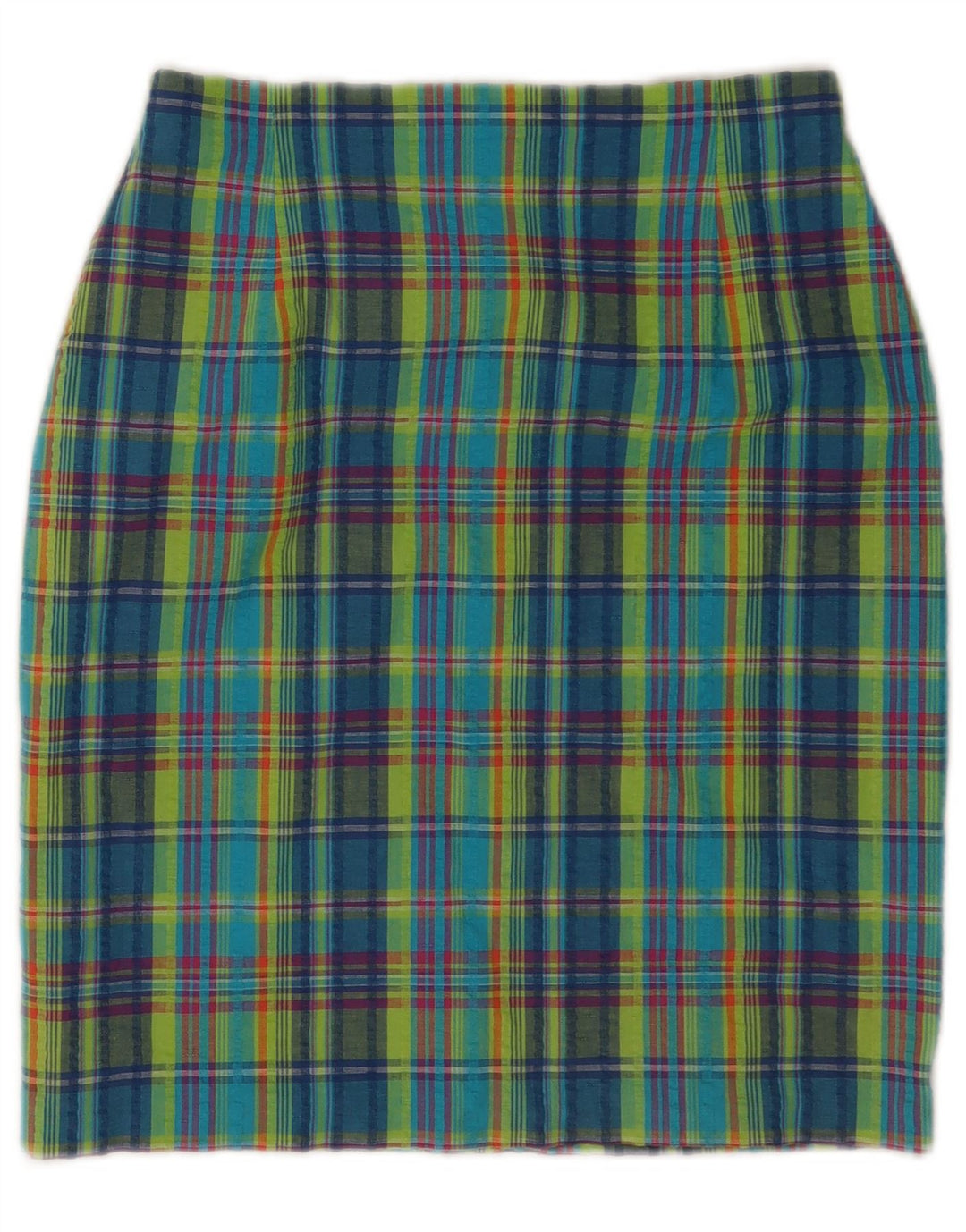 Marks & Spencer Womens Pencil Skirt UK 12 Medium W26 Multicoloured Check