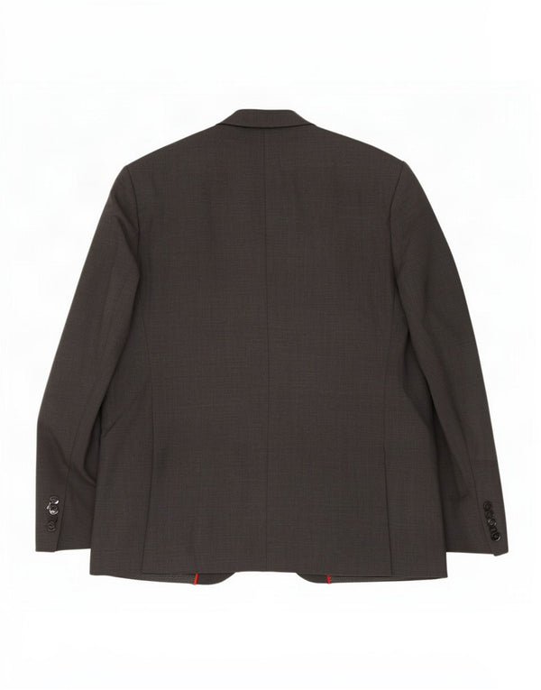 Marks & Spencer Mens 2 Button Blazer Jacket UK 46 XL Black Polyester