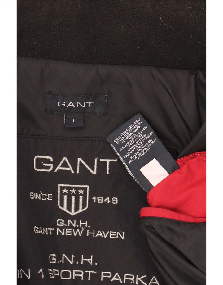 Gant Mens Liner Fleece Jacket UK 40 Large Black Polyester