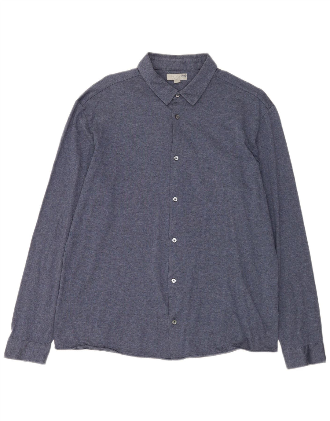 Camisa Cos para hombre grande de algodón azul marino