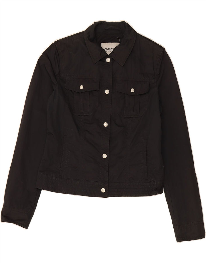 GEOX Womens Utility Jacket UK 10 Small Black Polyester Vintage Geox and Second-Hand Geox from Messina Hembry 
