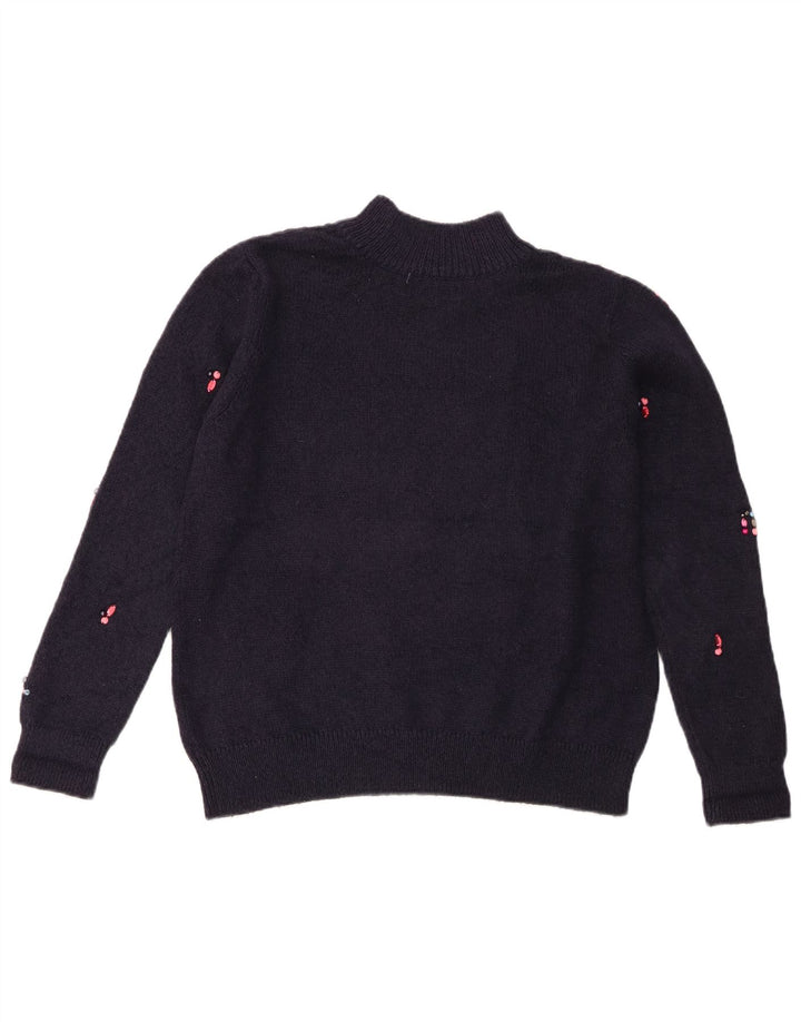 Marks & Spencer Dame Turtle Neck Jumper Sweater UK 12 Medium Navy Blue