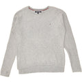 TOMMY HILFIGER Girls Crew Neck Jumper Sweater 9-10 Years Grey Cotton | Vintage Tommy Hilfiger | Thrift | Second-Hand Tommy Hilfiger | Used Clothing | Messina Hembry 