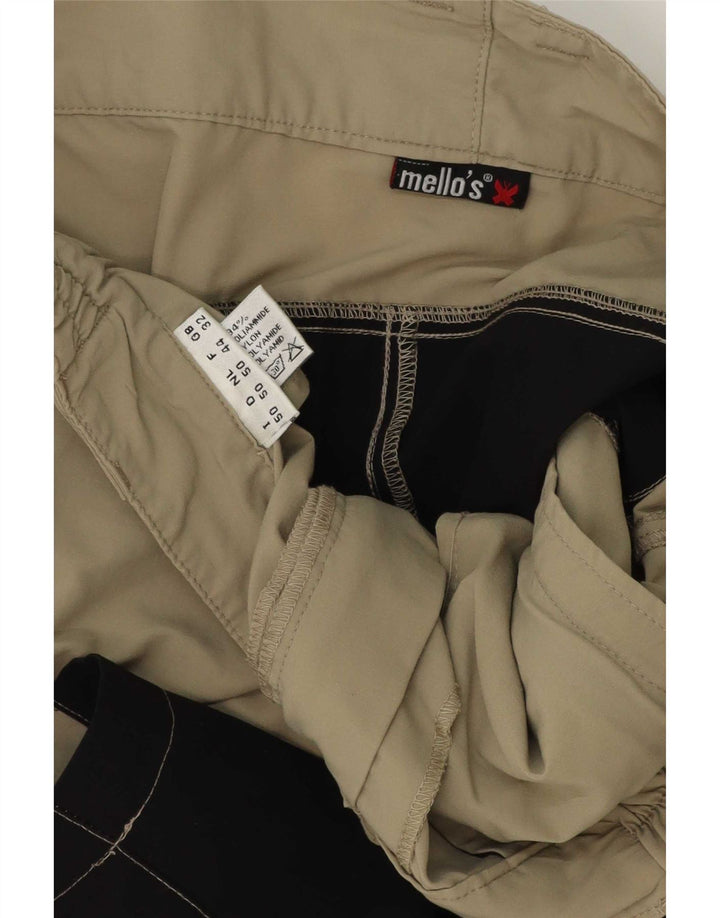 Pantaloncini cargo da uomo Mello's W32 Beige medio Colorblock in poliammide