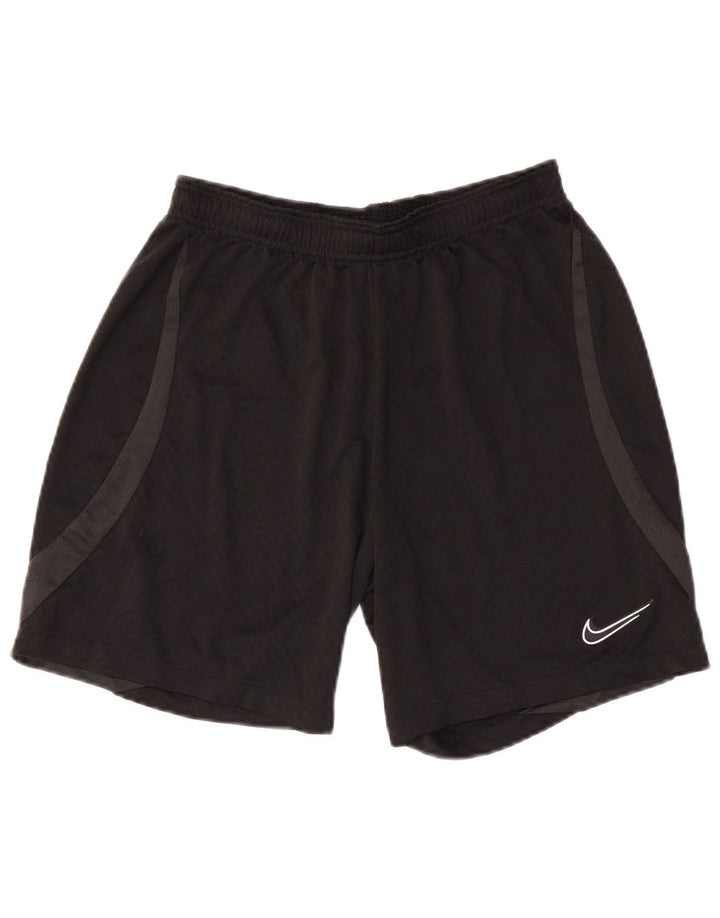 Pantaloni scurți sport subțiri Nike Dri Fit pentru bărbați, negru mediu, poliester color bloc