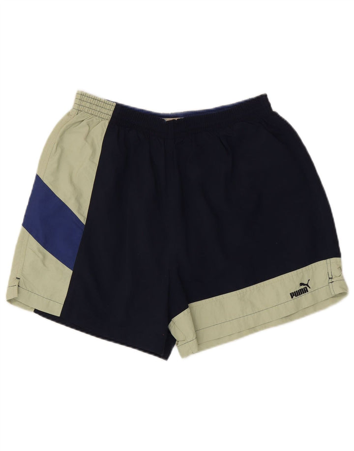 PUMA Mens Sport Shorts XL Navy Blue Colourblock