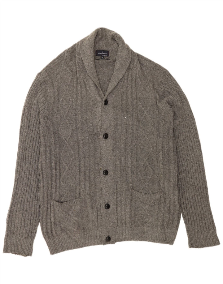 Marks & Spencer Mens Blue Harbour Cardigan Sweater 2XL Grey Flecked