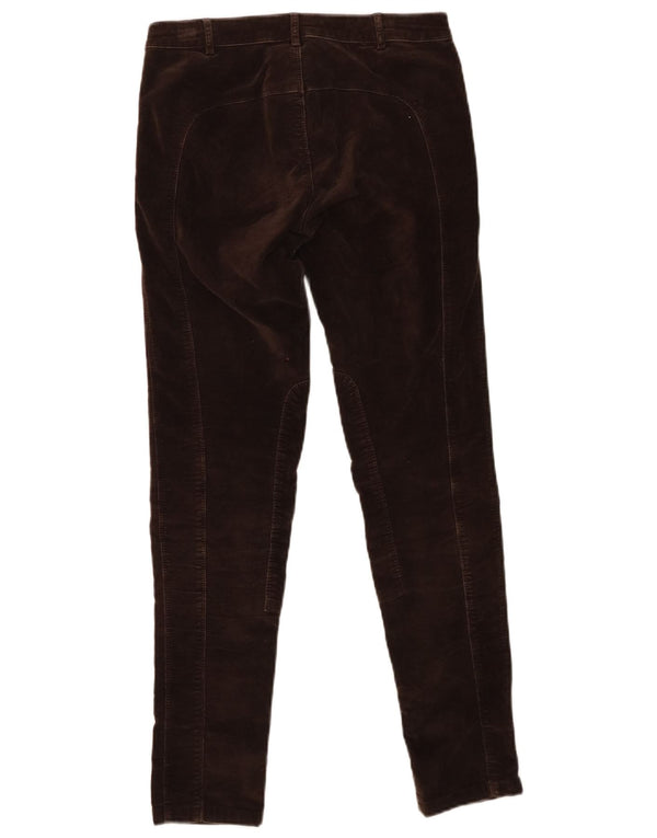 Zara Женские узкие бархатные повседневные брюки EU 36 XS W26 L28 Коричневые хлопковые