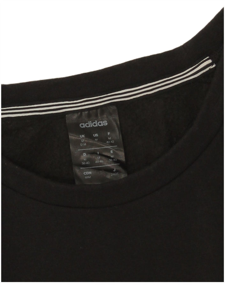 Adidas Sweat-shirt pour femme UK 12/14 en coton noir moyen