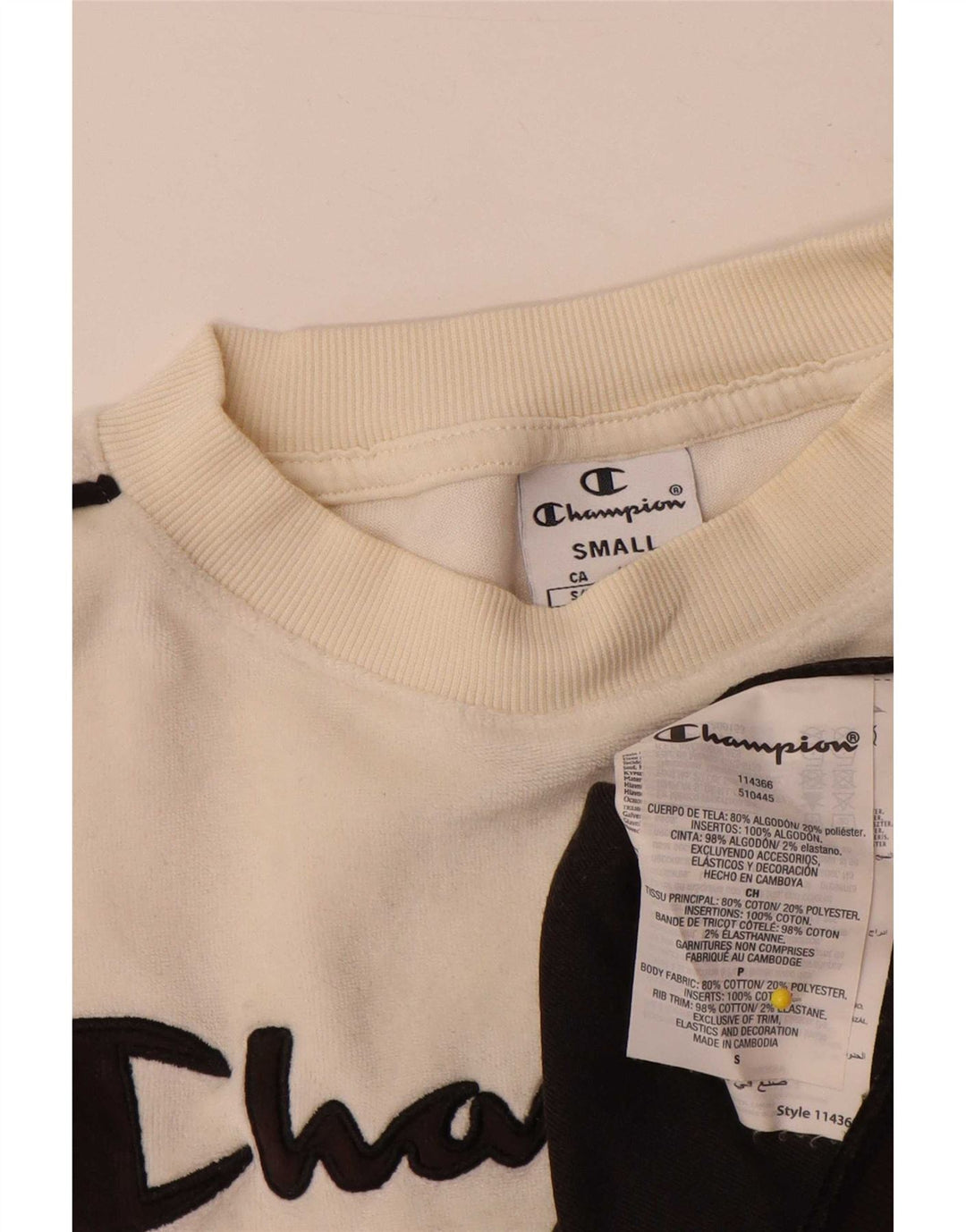 Felpa con grafica oversize da donna Champion UK 10 Small Nera