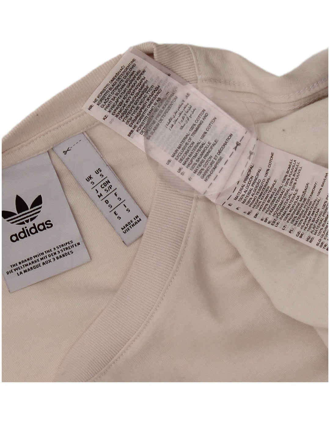 Adidas Mens Graphic T-Shirt Top Small White Cotton
