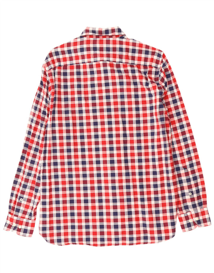 TOMMY HILFIGER Férfi normál szabású ing Közepes piros Gingham Cotton