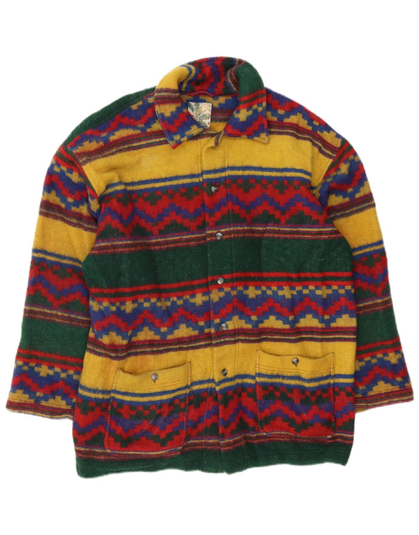 Akah Tex Manteau coupe-vent pour homme UK 39/40 Medium Multicolore Géométrique