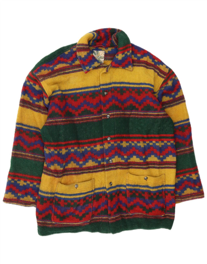 Akah Tex Manteau coupe-vent pour homme UK 39/40 Medium Multicolore Géométrique