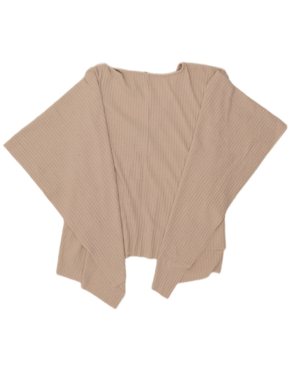 Blusa Poncho Assimétrica Feminina Zara Top Tamanho Único Bege