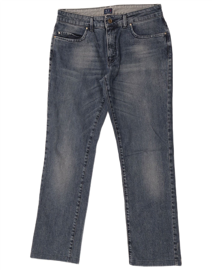 Trussardi Womens Straight Jeans W29 L29 Blue Cotton