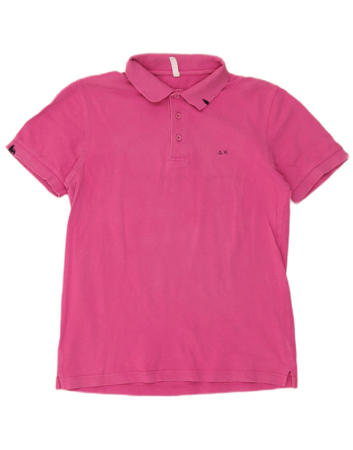 Sun68 Herre poloshirt Medium Pink Bomuld
