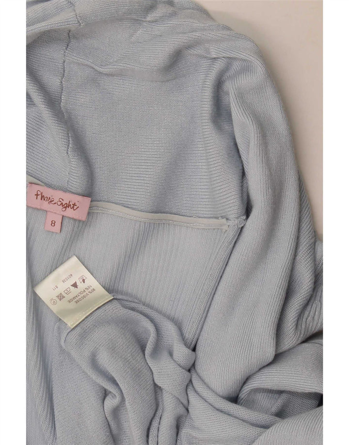 Phase Eight Womens Longline Open Cardigan Sweater UK 8 Small  Blue Viscose