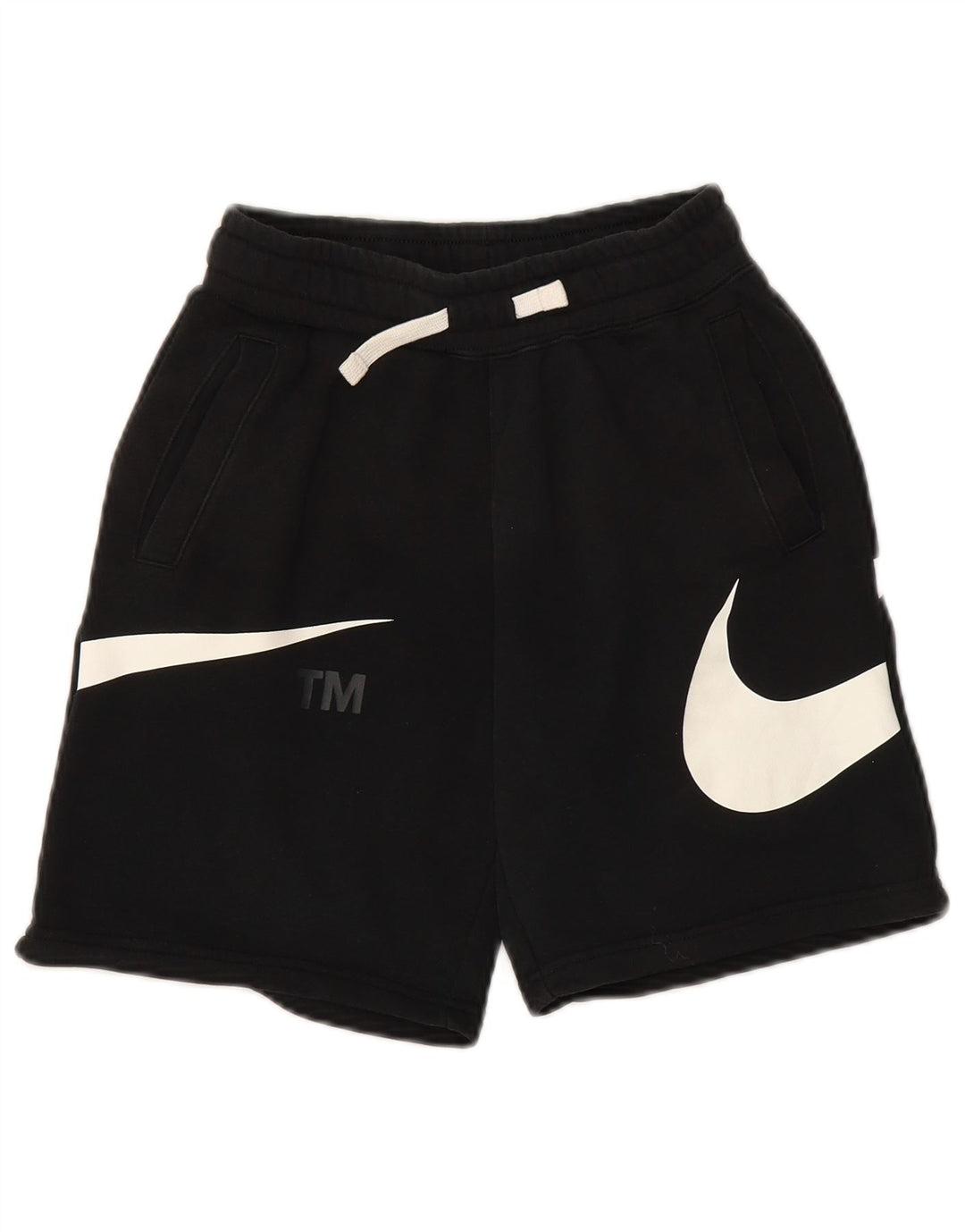 NIKE Boys Graphic Sport Shorts 10-11 Years Medium Black Cotton