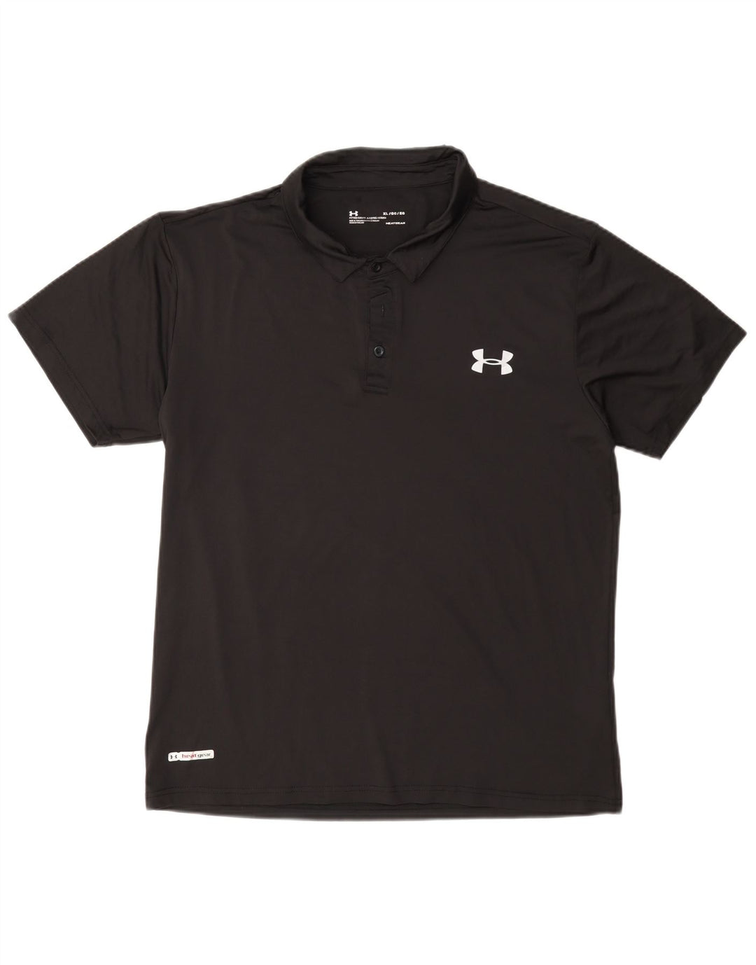 Under Armour Mens Heat Gear Polo Shirt XL Black Polyester