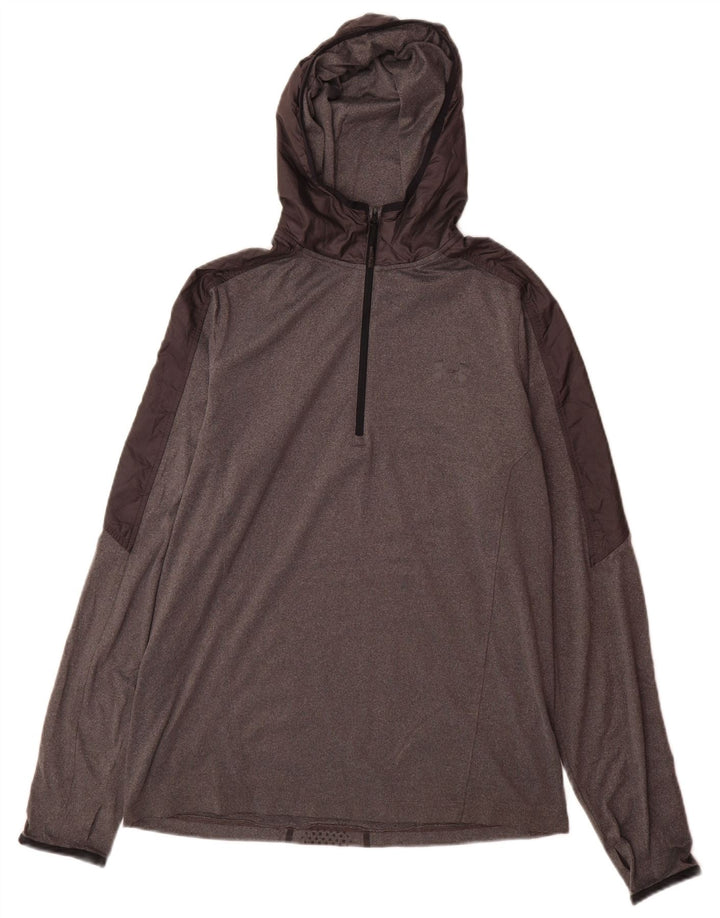 Under Armour Haut de Survêtement à Capuche pour Homme Gris Large Colorblock