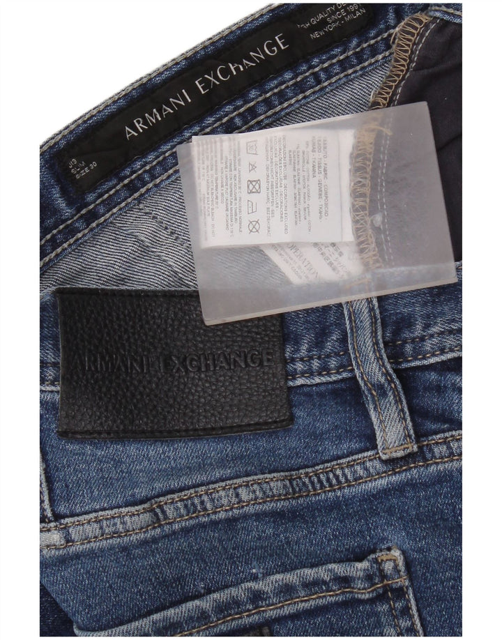 Armani Womens Slim Jeans W30 L30 Blue Cotton