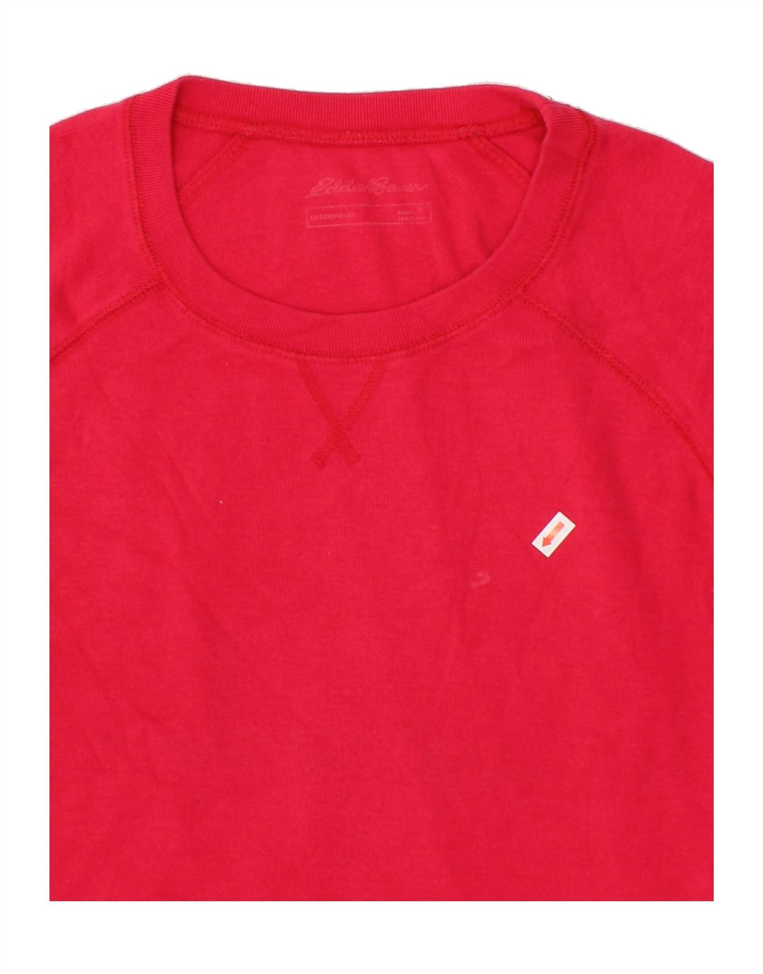 EDDIE BAUER Womens T-Shirt Top UK 14 Medium Red Cotton Vintage Eddie Bauer and Second-Hand Eddie Bauer from Messina Hembry 