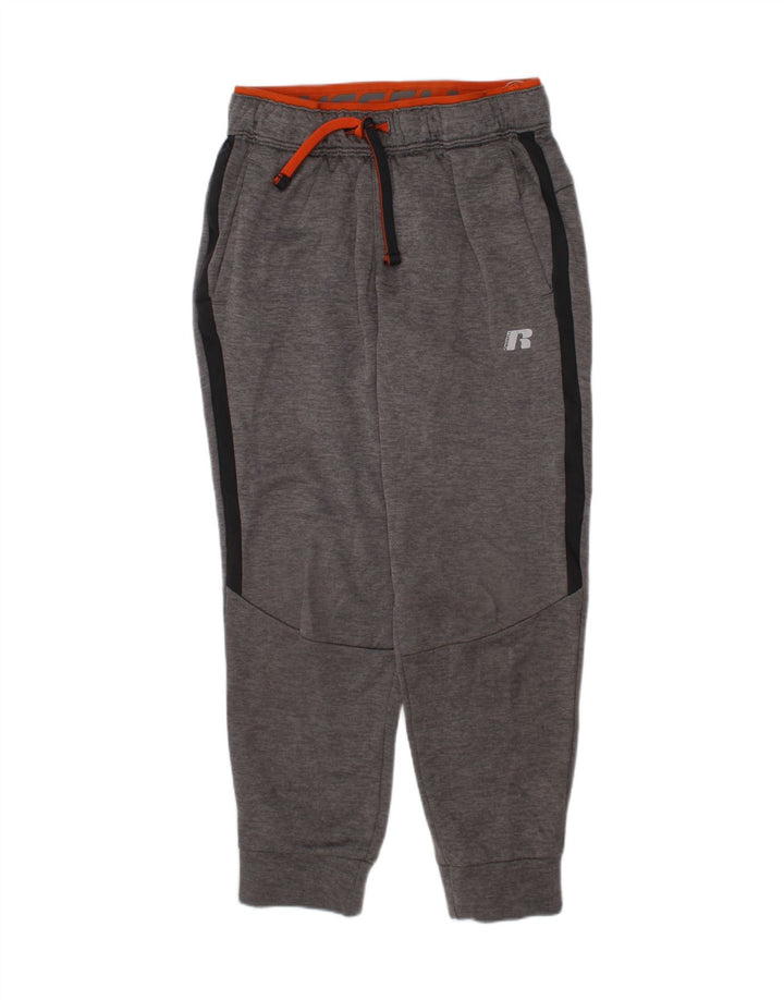 RUSSELL ATHLETIC Boys Tracksuit Trousers Joggers 7-8 Years Medium  Grey Vintage Russell Athletic and Second-Hand Russell Athletic from Messina Hembry 