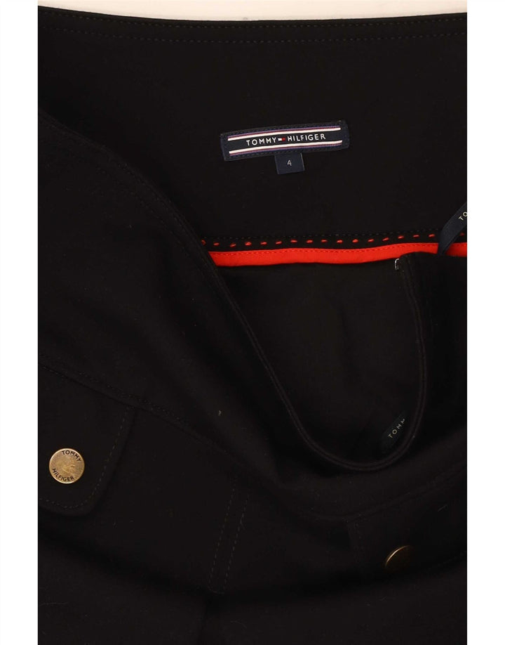 Minigonna da donna Tommy Hilfiger US 4 Small W26 viscosa nera