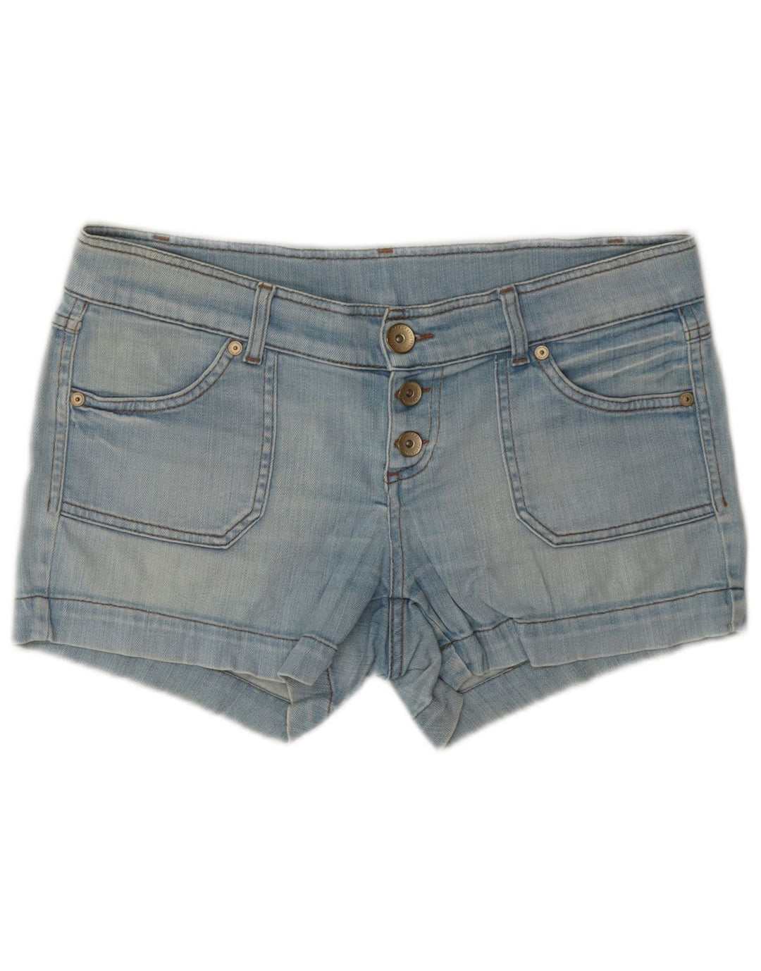 Benetton Dame denim Shorts W32 Large Blue