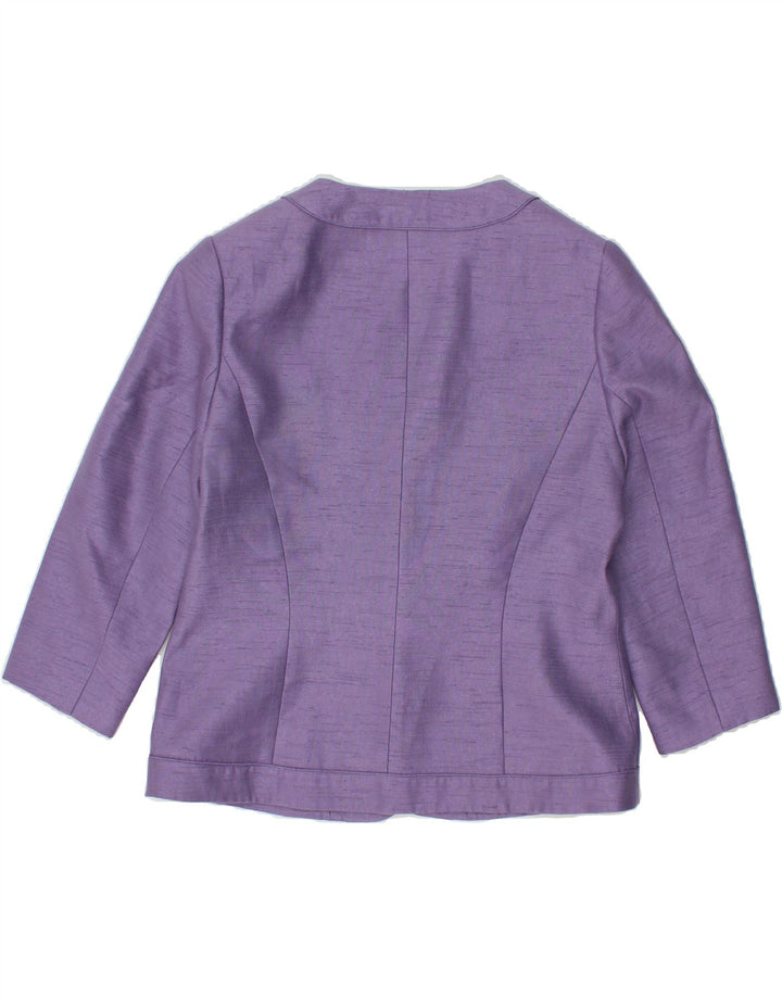 EASTEX Womens 1 Button 3/4 Sleeve Blazer Jacket UK 10 Small  Purple Vintage Eastex and Second-Hand Eastex from Messina Hembry 