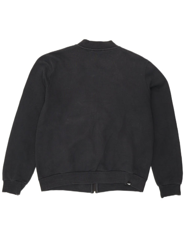 Puma Mens Graphic Chándal Top Chaqueta Pequeña Negro