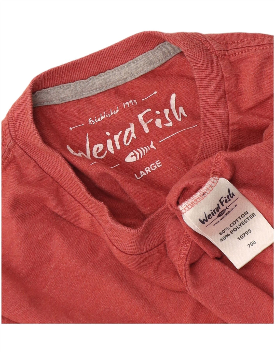 Weird Fish T-Shirt Homme Haut Grand Coton Rose