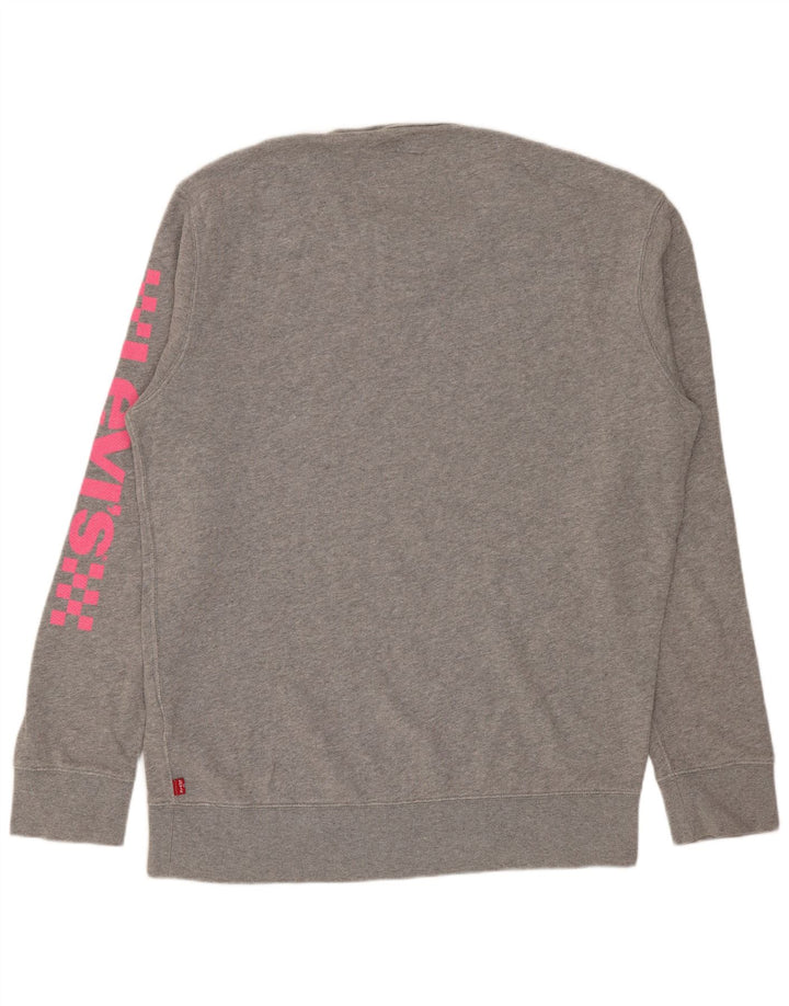 Levi's Sweatshirt Graphic Sweatshirt Jumper Homme Gris Moyen Moucheté Coton